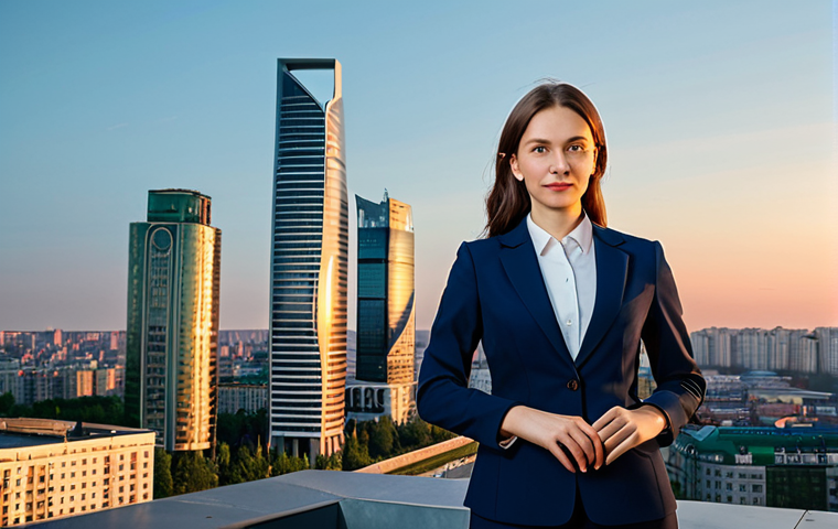 Kyiv - Modern Business**

"A professional businesswoman in a modest, tailored business suit, standing in front of the Kyiv skyline at sunset. Fully clothed, appropriate attire, safe for work. Perfect anatomy, correct proportions, natural pose, well-formed hands, proper finger count, natural body proportions, professional photography, high quality."

**