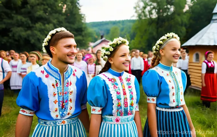 우크라이나 민족 구성 - **Prompt 1: Ukrainian Folk Festival Scene**
    "A vibrant outdoor scene depicting a Ukrainian folk ...