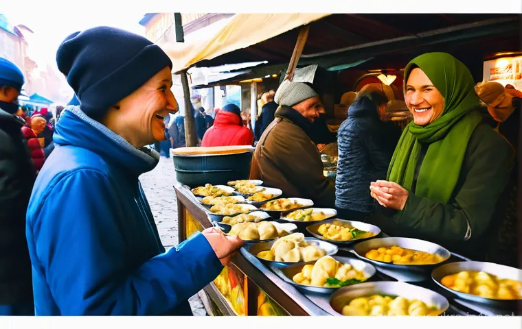 우크라이나 저렴한 여행 팁 - A young, diverse traveler (wearing casual, modest clothing like jeans and a comfortable jacket) is s...